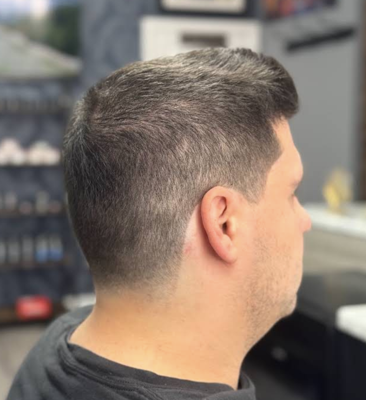 Short back and sides with a neat quiff
