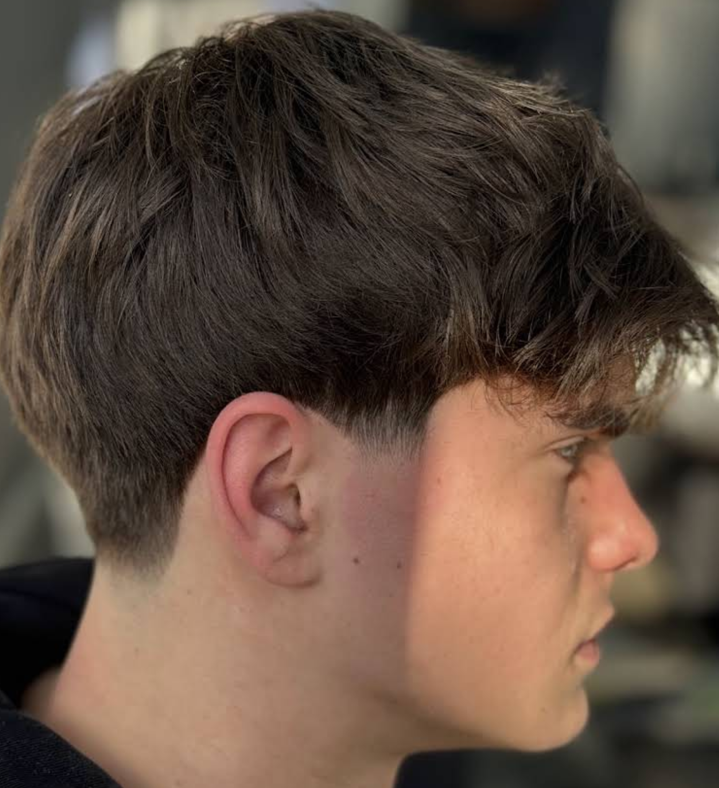 Layered fringe with a soft taper